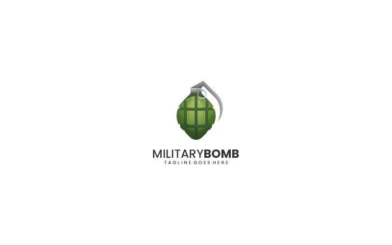 Военная бомба Градиентный логотип