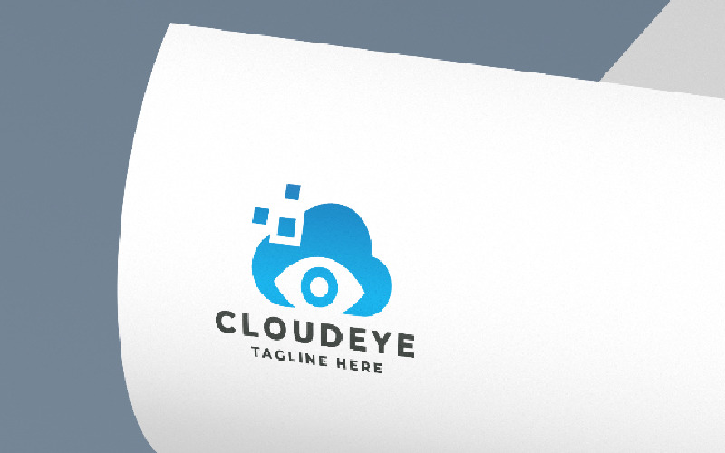 Шаблон логотипу Cloud Eye Pro