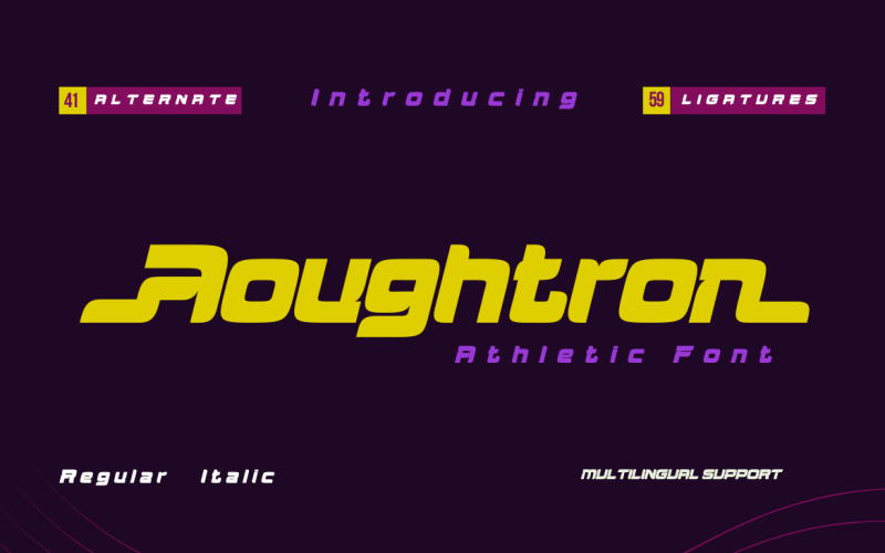 Aougtron | Fonte de estilo atlético