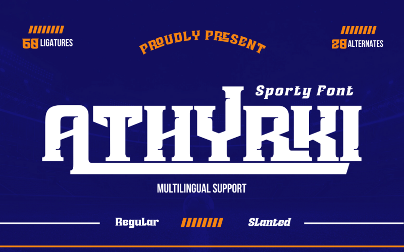 ATHYRKI | Atletisk stil teckensnitt