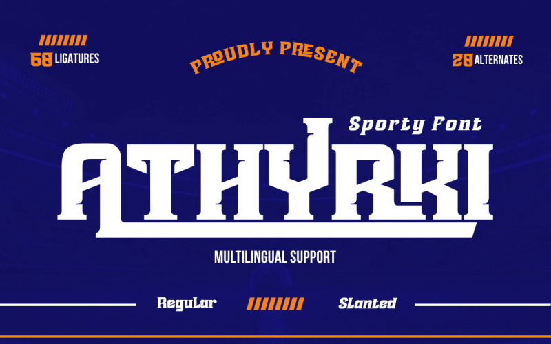 ATHYRKI | Schriftart im sportlichen Stil
