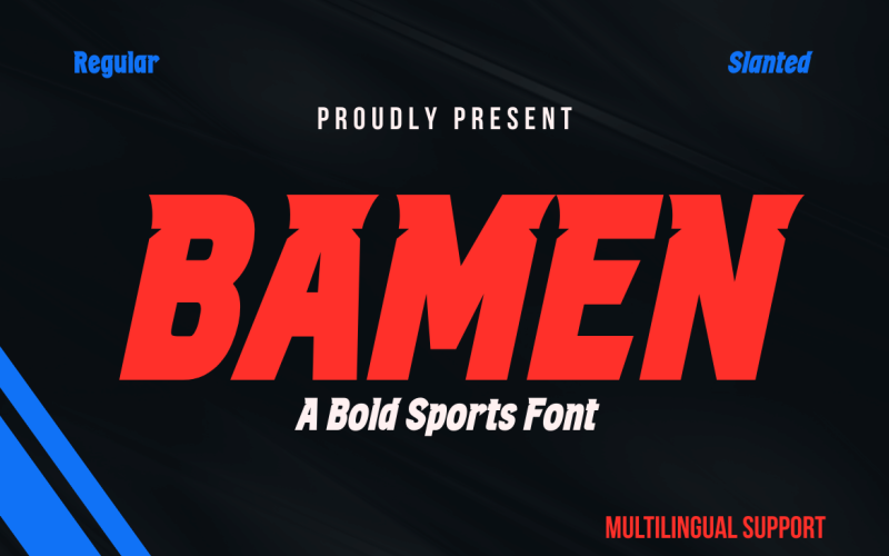 BAMEN | Lettertype in atletische stijl