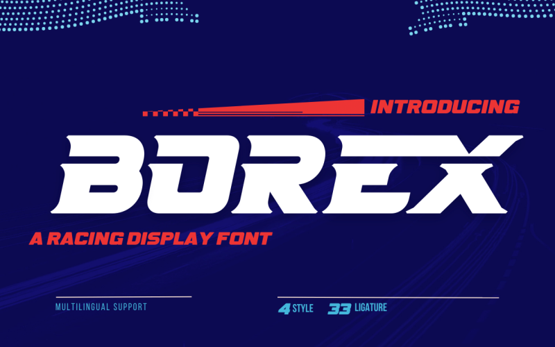 BOREX | Lettertype in atletische stijl