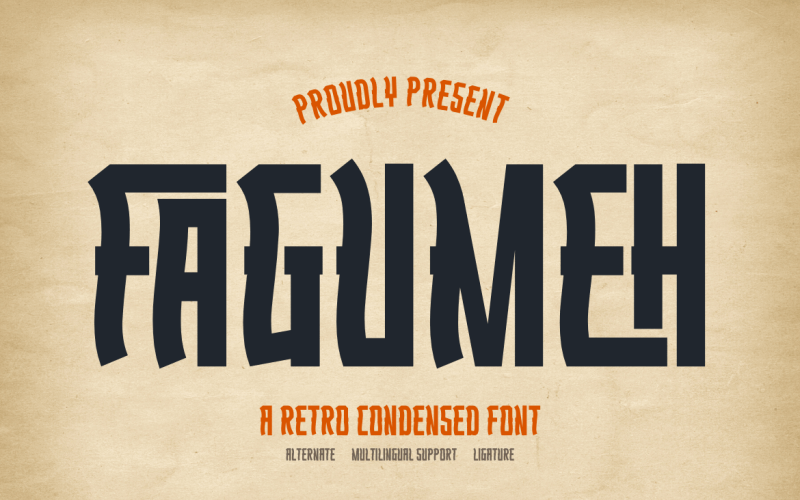 FAGUMEH | Retro zhuštěné písmo