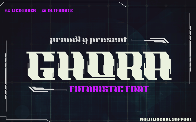Ghora | Fonte Estilo Futurista