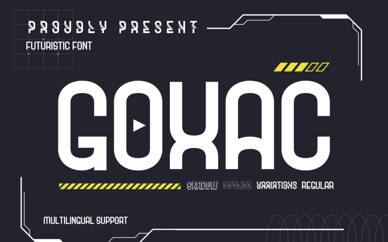Goxac | Lettertype in futuristische stijl