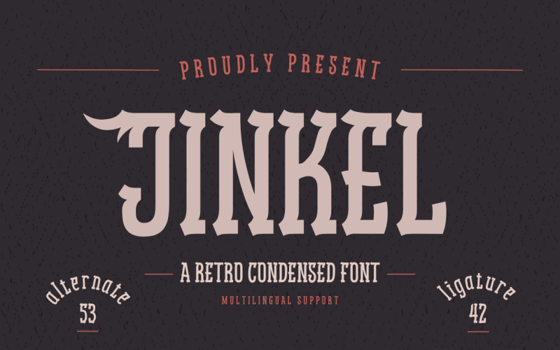 Jinkel | Retro skondensowana czcionka