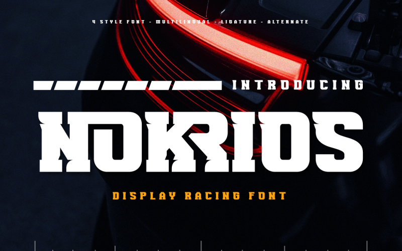 NOKRIOS | Speed Racing-lettertype