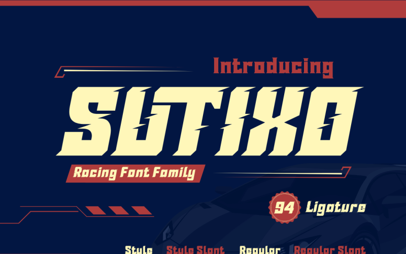 SUTIZO | Lettertype in atletische stijl