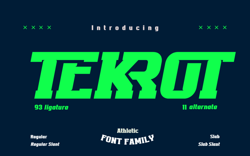 TEKROT | Athletic Style Font