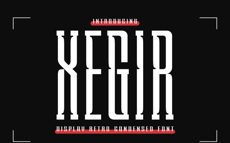 XEGIR | Retro komprimerat teckensnitt