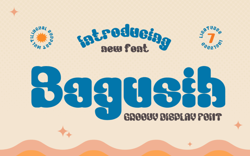 Bagusih | Groovy Retro-lettertype