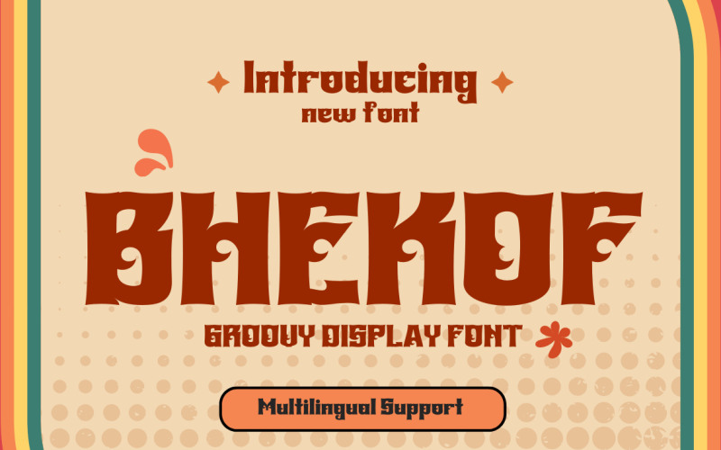 BHEKOF | Ретро шрифт Groovy