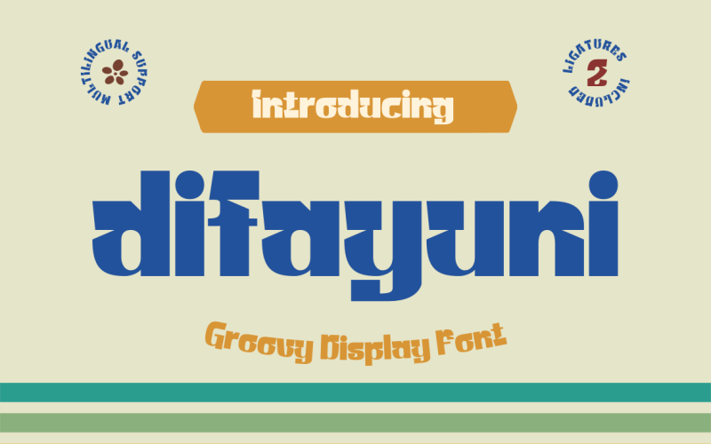 difayuni | Groovige Retro-Schriftart