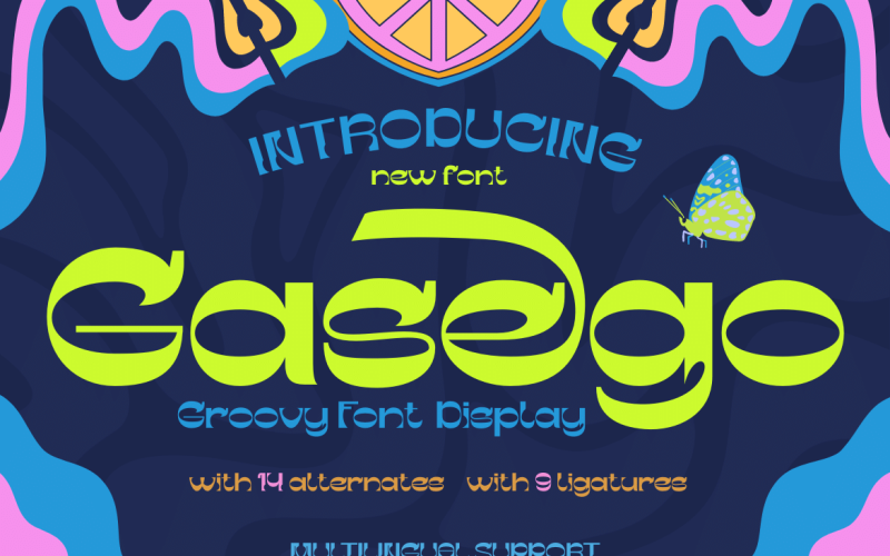 Gesego | Groovy Retro-lettertype