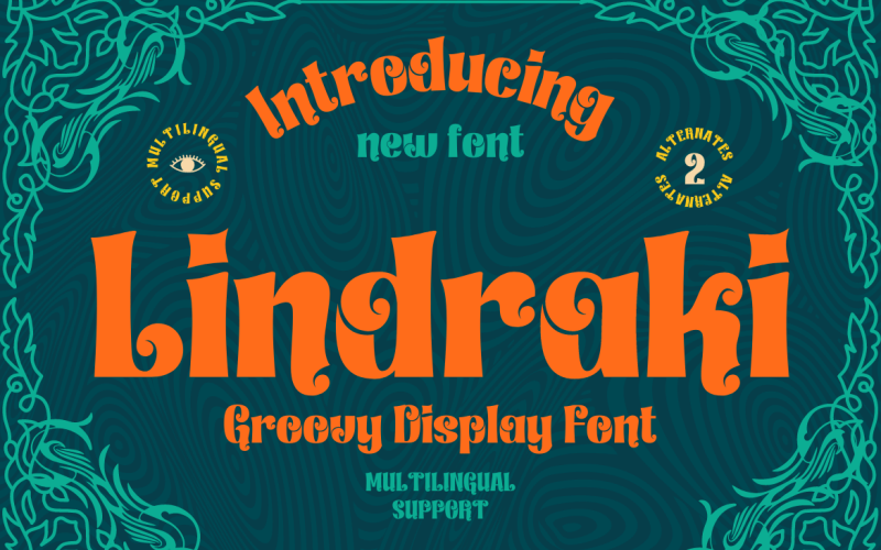 Lindrak | Groovy Retro-lettertype