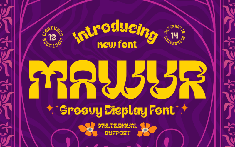 MAWUR | Ретро шрифт Groovy