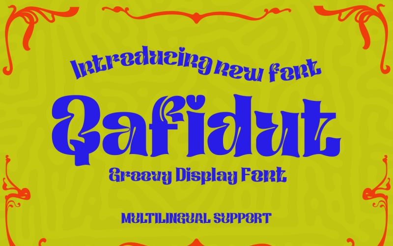 Qafidut | Groovy Retro-lettertype