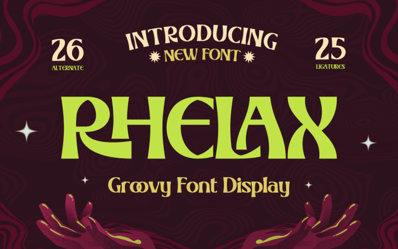 RHELAX | Groovy Retro-lettertype