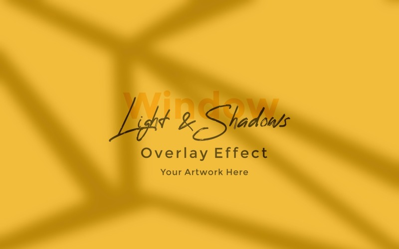 Mockup effetto sovrapposizione ombra luce solare finestra 404