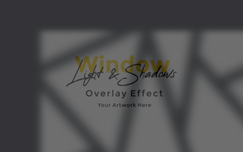 Window Sunlight Shadow Overlay Effect Mockup 422