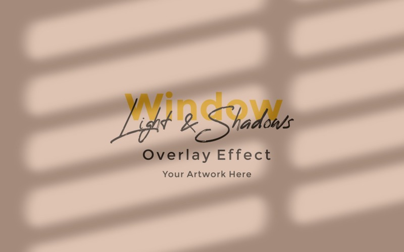 Window Sunlight Shadow Overlay Effect Mockup 430