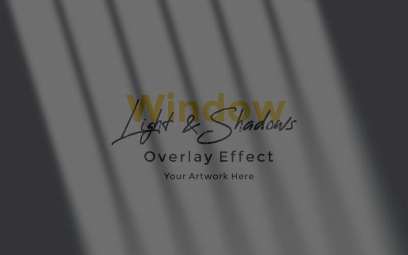 Window Sunlight Shadow Overlay Effect Mockup 482
