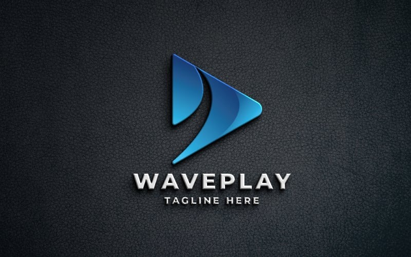 Modelo Pro Logo Wave Media Play