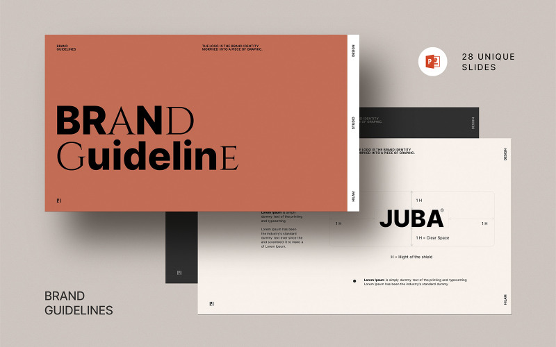 Powerpoint-presentatie van merkrichtlijnen