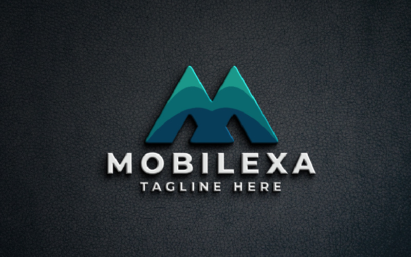 Шаблон логотипу Mobilexa Letter M Pro