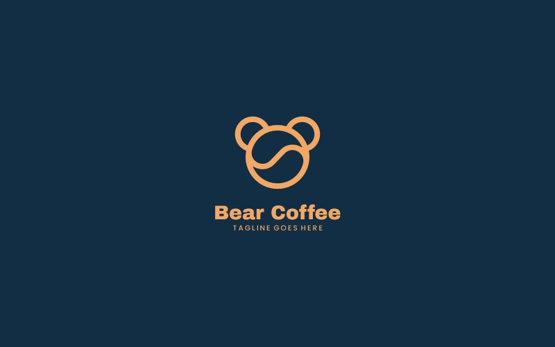 Urso Coffee Line Art Logo