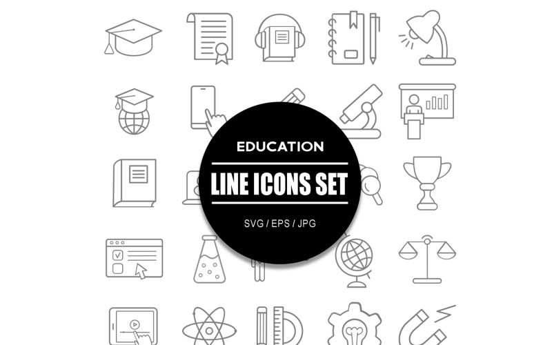 Education Icon Bundle Set