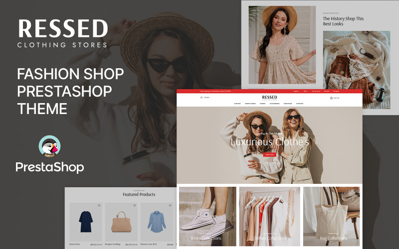 Ressed divat és ruházat PrestaShop téma