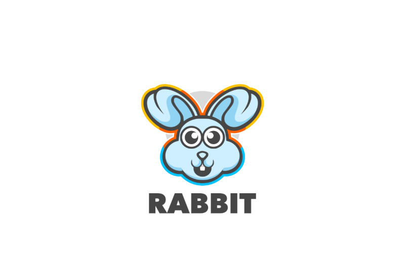 Šablona loga králík kreslený maskot