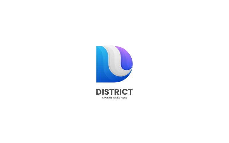 Letter D Color Gradient Logo