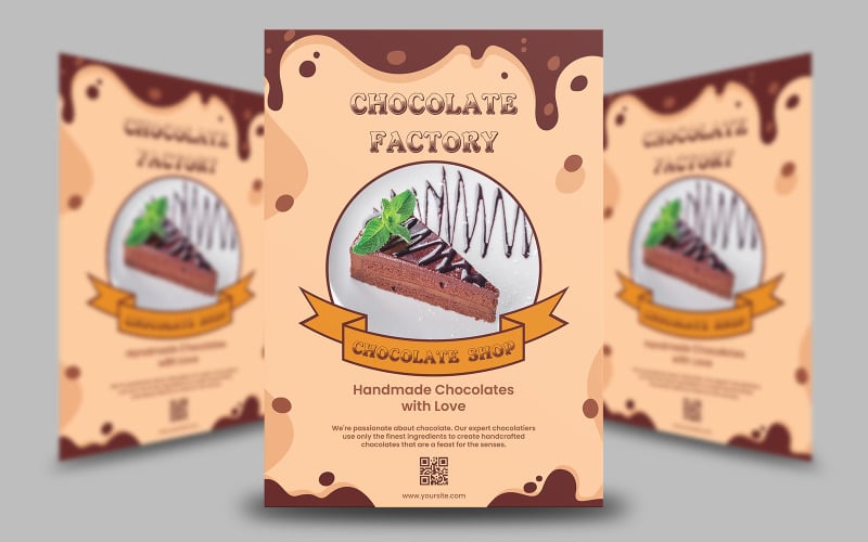 Schokoladenladen-Flyer-Vorlage 1