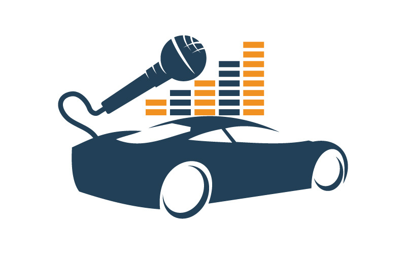 Audio Auto Logo Symbool Sjabloon Pictogram Vector