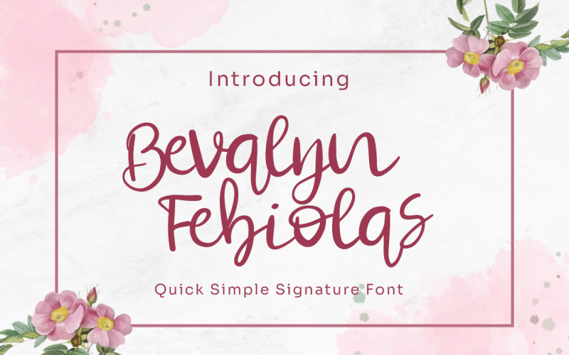 Bevalyn Febiolas - фірмовий шрифт