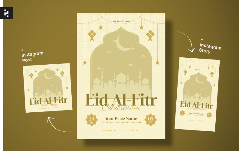 Eid Al Fitr-firande flygblad