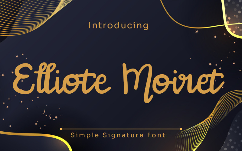 Elliote Moiret - Basit İmza Yazı Tipi - TemplateMonster