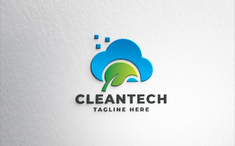 Modello di logo Clean Tech Pro