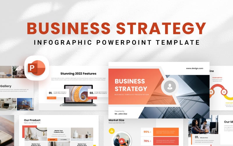 Шаблон инфографической презентации бизнес-стратегии