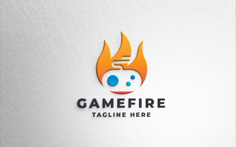 Шаблон логотипа Game Fire Pro