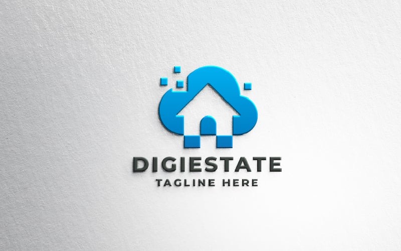 Шаблон логотипу Digi Estate Pro