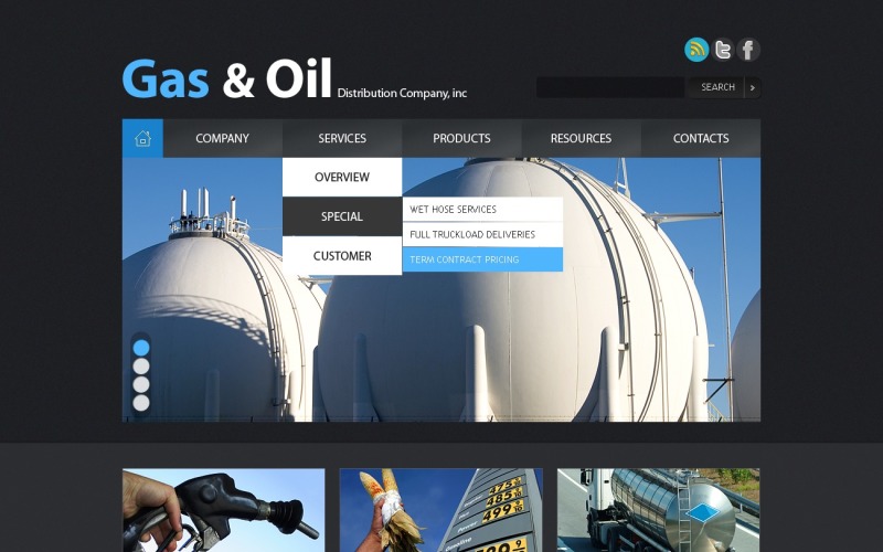 Gas & Oil Website Template