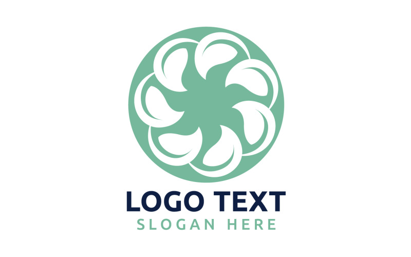 Leaf Circle bloem logo symbool of ontwerp uw logo Merk v35