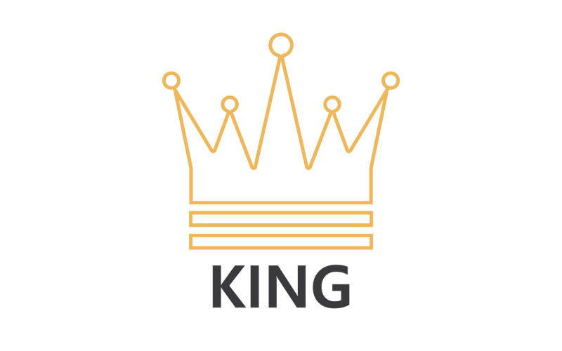 Modèle de logo couronne roi et princes vecteur V25