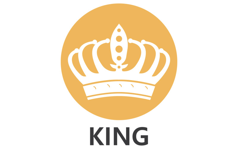Modèle de logo couronne roi et princes vecteur V33