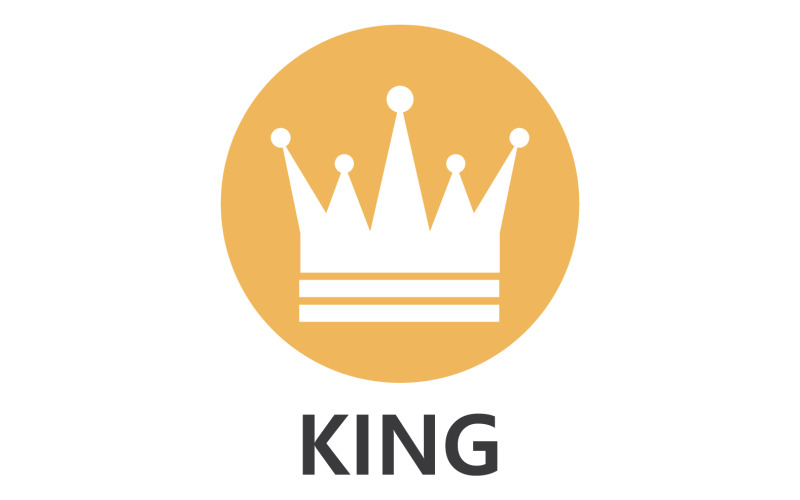 Modèle de logo couronne roi et princes vecteur V41