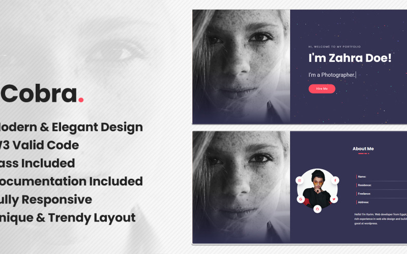 Cobra - HTML5 Personal Portfolio Resume Template